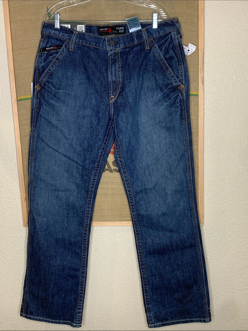 Ariat FR, relaxed boot, Men's Dark Blue Work Horse Jeans